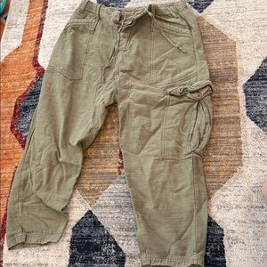 Free People Olive Cargo Pants